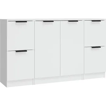 Šatní skříň Skříňky, 3 ks, bílá, dřevotříska