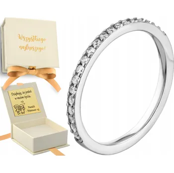 Přívěsek Stříbrná obroučka Waska s prsteny zirkonů Stříbro 925 jako Dárek