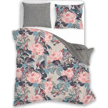 Povlečení Bavlněné povlečení FLOVERY 160x200 cm + 2x 70x80 cm vícebarevné