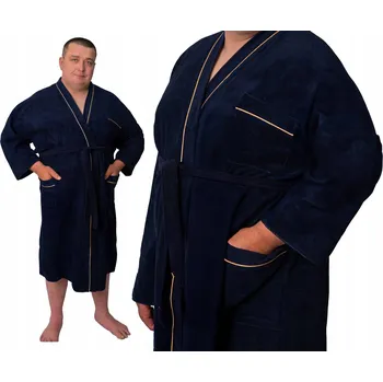 Pánský župan Klasický pánský župan dlouhý Tamer SM-p tmavě modrý vel. XL