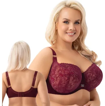Podprsenka Gorsenia K956 Mila bordó krajková podprsenka soft 70L MĚKKÁ