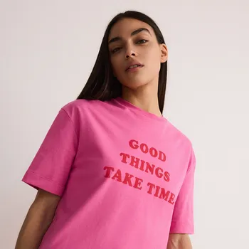 Dámské tričko Reserved - Tričko s potiskem - růžová - ZS198-30X - ZS198-30X-M-4