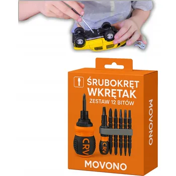 Šroubovák ŠROUBOVÁK SADA MULTIFUNKČNÍ S RÁČNOU 12 BITŮ