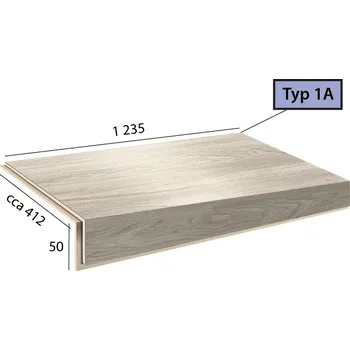 Schodiště Vinylové schody BRASED Ecoline Step 1A - 9502 Kaštan bělený