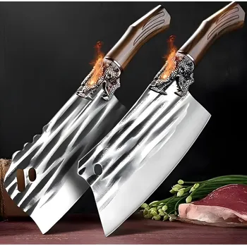 IZMAEL 2x Kuchyňský sekáček DO 33002 Hnědá 18.5 cm