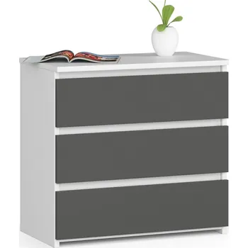 Noční stolek NOČNÍ STOLEK CL3 60 cm PK BÍLÁ / ŠEDÁ