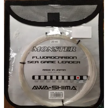Rybářský vlasec AWAS Vlasec Ion Power Monster Fluorocarbon 100% Sea Game Leader 20m Průměr: 1,02mm
