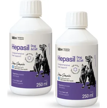 Lab-v Hepasil Dog & Cat přípravek pro zlepšení funkce jater pro psy a kočky 2x250 ml