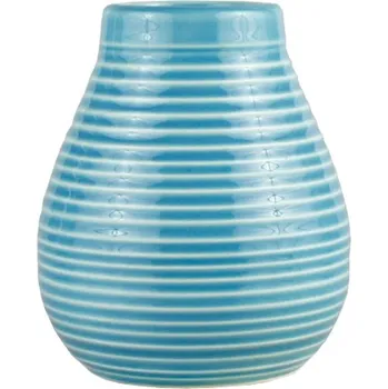 Mate Green Keramická kalabasa, Modrá s vroubky, 350 ml