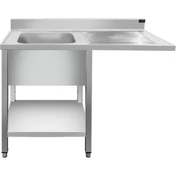 Nerezový dřez DASgastro Nerezový dřez k myčce nádobí - 1,0 m, 1 dřez vlevo, hloubka 70 cm