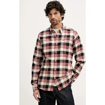 Pánská košile Bavlněná košile Barbour Fallbay MSH5543 červená 92B, vel. L