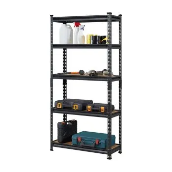 Skříňka na nářadí Kovový regál 592026 black 153x75x30 cm, černý - A YAHEETECH