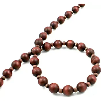 Náhrdelník Korálky pro muže čokoládové