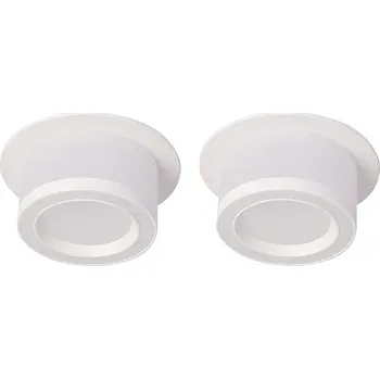 Žárovka Luxera Prezent Atta set 2 ks GU10 50 W, stropní zapuštená bodovka, bílá