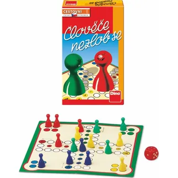 Člověče, nezlob se cestovní společenská hra v krabičce 12x18x4cm