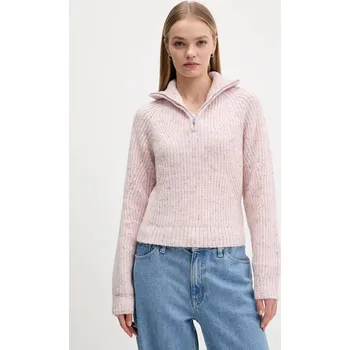 Dámský svetr Svetr s příměsí vlny Tommy Jeans DW0DW21686 růžová 03X, vel. L