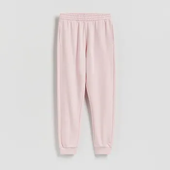 Dámské kalhoty Reserved - Teplákové kalhoty se stahováním - pastelově růžová - 019HT-03X - 019HT-03X-M