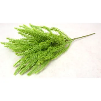 umělá květina Silikonová větvička PE smrk pláčící 50 cm světle zelená