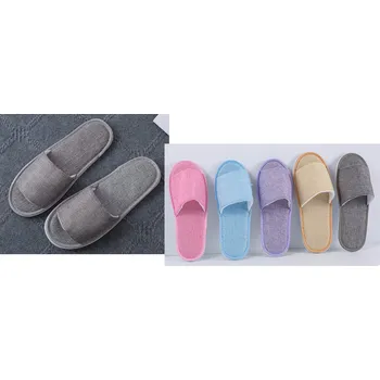 Dámské pantofle Dámské domácí pantofle Lněné ŠEDÉ univerzální velikost