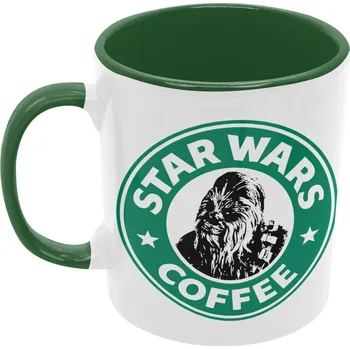 Hrnek-Star Wars Coffee - Chewbacca bílý/zelený