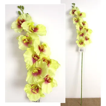 umělá květina Květina STORCZYK výška 95 cm (9 květů 10-11,5 cm) ZELENÁ s růžovým středem