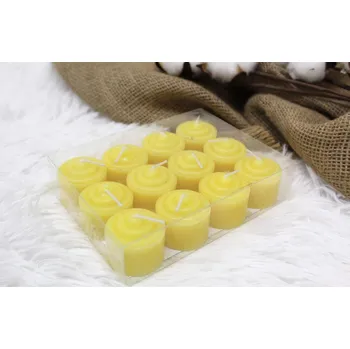 Svíčka Svíčka WALEC ŽLUTÁ vonná 3,5x3,5 cm - sada 12 ks v krabici