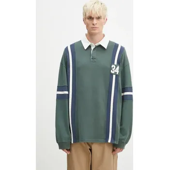 Pánská mikina Bavlněná mikina AMBUSH Striped Rugby Shirt BMGC002F24JER0015245 zelená 78X, vel. XL