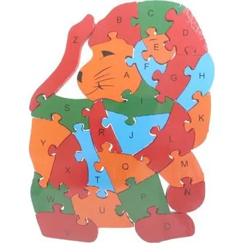 Dřevěná hračka Vzdělávací dřevěné puzzle-Lev 1