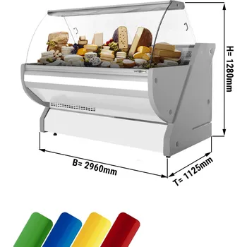 Vinotéka G.Gastro Chladicí vitrína - 3000mm - s osvětlením - bílý čelní panel