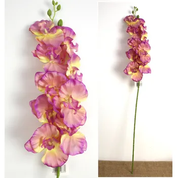 umělá květina Květina STORCZYK výška 95 cm (9 květů 10-11,5 cm) FIALOVÁ se žlutým středem