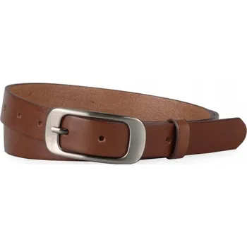 Opasek Dámský kožený úzký pásek 173-48 hnědý zkráceno na 80 cm