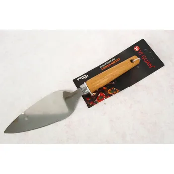 Obracečka Kovová lopatka na dort s dřevěnou rukojetí 27 cm