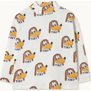 Chlapecké tričko Dětské tričko s dlouhým rukávem Tinycottons DOGS RIB MOCKNECK AW25.241 bílá 00X, vel. 98