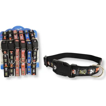 Obojek pro psa Obojek pro psy, zvířata, vzor PSY, s nastavením 40-55x2,5 cm, MIX BAREV