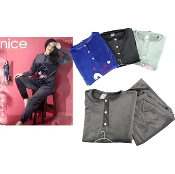 Dámské pyžamo Dámské pyžamo WELUR, dlouhé kalhoty a blůza s dlouhým rukávem MIX NO:9159 - 1 ks