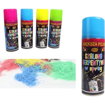 Serpentina ve spreji 45 g MIX BAREV 16,5 x 5,5 cm