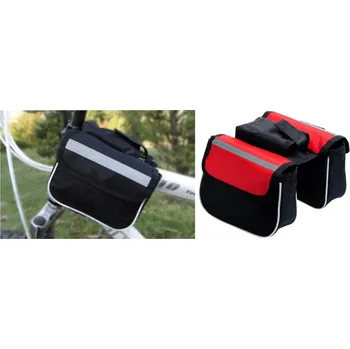 Sáček DVOJITÁ KOLÁČKA na horní trubku 14x12x5 cm ČERVENÁ v fólii