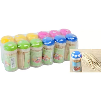 Jednorázové nádobí Bambusové párátka v krabičce 7x3,7 cm, balení 100 ks.