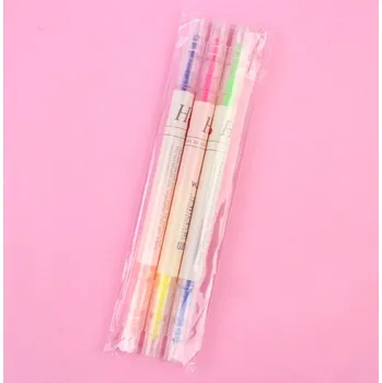 Oboustranné zvýrazňovače 15 cm 3 ks - 6 barev