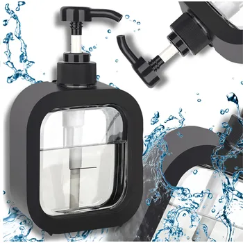 Dávkovač mýdla Camerazar Dávkovač na mýdlo a tekutiny 500 ml černý a průhledný