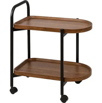 Konferenční stolek Konferenční stolek Ecarla oválný 60 x 35 x 64 cm dub hnědý