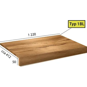 Schodiště Vinylové schody BRASED Ecoline Step 1BL - 9523 Dub podzimní