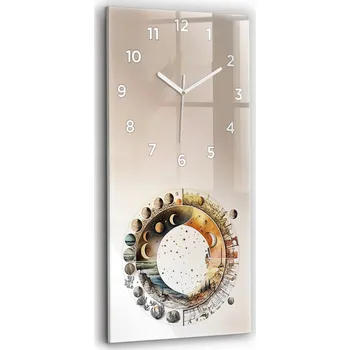 Hodiny Foto Hodiny Skleněné Nástěnné Do Moderního Interiéru Hodiny astronomie 30x60 cm