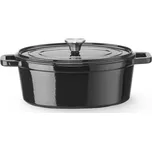 Hendi Litinový kastrol smaltovaný, HENDI, 4,4L, Černá, 365x290x(H)115mm