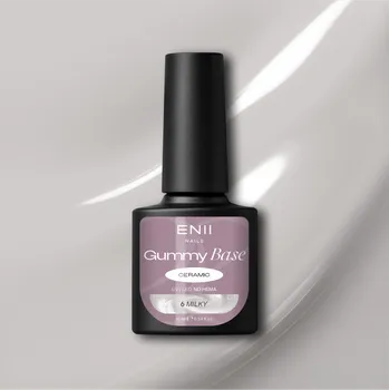Lak na nehty ENII NAILS Gummy Base Ceramic 6 Milky - gumová báze na nehty 10 ml