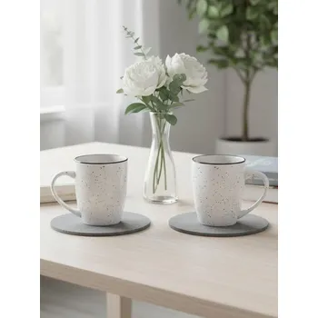 Sinsay - Sada hrnků s jemným skvrnitým vzorem – 2-pack - bílá - 266EQ-00X - 266EQ-00X-ONE