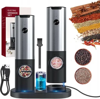 Kuchyňský mlýnek Elektrický mlýnek na pepř Bedee, 25 W, stříbrný/šedý