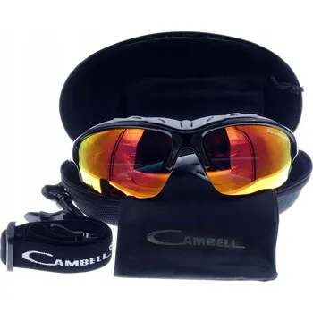 Sportovní polarizační brýle Cambell, černá barva REVO