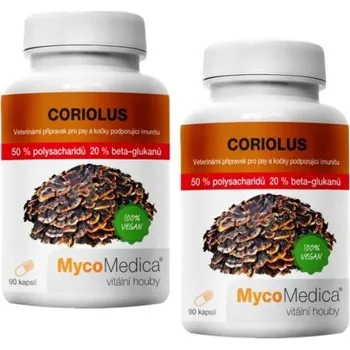 Zdraví MycoMedica Coriolus 50% vysoká koncentrace 2x 90 kapslí (Veterinární přípravek)