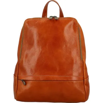 Městský batoh Luxusní dámský kožený batůžek Aristeos, koňakový